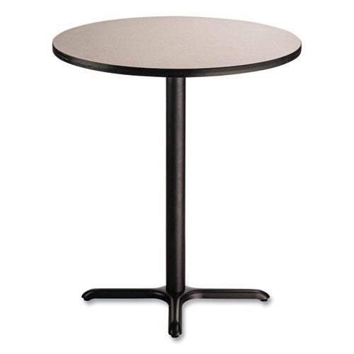 Image of NPS® CT13636XB1GY Cafe Table, 36" Diameter x 42h, Round Top/X-Base, Gray Nebula Top, Black Base