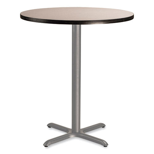 Image of NPS® CG13636XB1GY Cafe Table, 36" Diameter x 42h, Round Top/X-Base, Gray Nebula Top, Gray Base