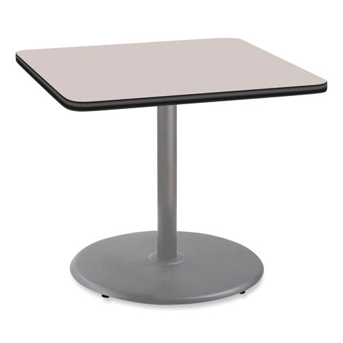 Image of NPS® CG33636RD1GY Cafe Table, 36w x 36d x 30h, Square Top/Round Base, Gray Nebula Top, Gray Base
