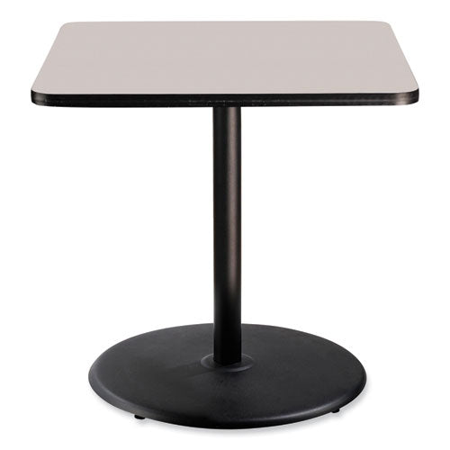Image of NPS® CT33636RC1GY Cafe Table, 36w x 36d x 36h, Square Top/Round Base, Gray Nebula Top, Black Base