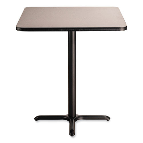 Image of NPS® CT33636XB1GY Cafe Table, 36w x 36d x 42h, Square Top/X-Base, Gray Nebula Top, Black Base