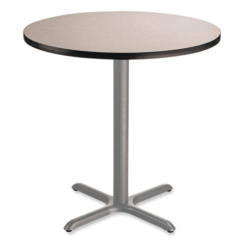 Image of NPS® CG13636XC1GY Cafe Table, 36" Diameter x 36h, Round Top/X-Base, Gray Nebula Top, Gray Base