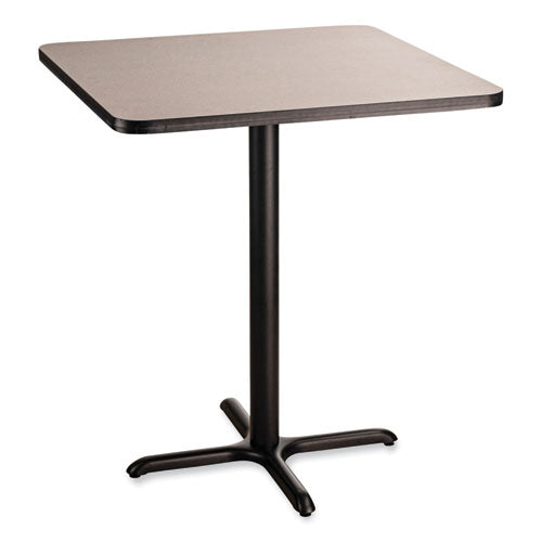 Image of NPS® CT33636XB1GY Cafe Table, 36w x 36d x 42h, Square Top/X-Base, Gray Nebula Top, Black Base