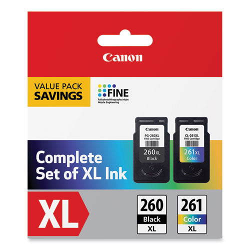 Image of Canon® 3706C005 3706C005 (CL-261XL/PG-260XL) High-Yield Ink, Black/Color