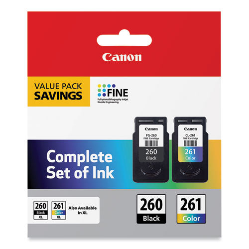 Image of CanonÂ® 3725C006 (CL-261/PG-260) Ink, Black/Color