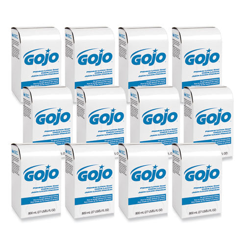 Image of GOJO® 9106-12 Premium Lotion Soap Refill, Waterfall Scent, 800 mL, 12/Carton