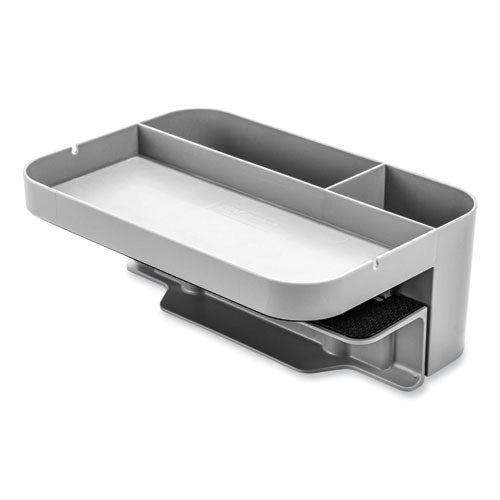 Image of deflecto® 400002 Standing Desk Large Desk Organizer, Two Sections, 9 x 6.17 x 3.5, Gray