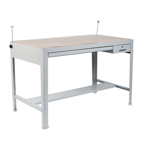 Image of Safco® 3962GR Precision Four-Post Drafting Table Base, 56.5w X 30.5d X 35.5h, Gray