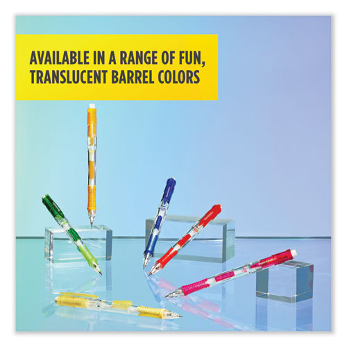 Image of Paper Mate® 56047PP Clear Point Mechanical Pencils with Tube of Lead/Erasers, 0.7 mm, HB (#2), Black Lead, Randomly Assorted Barrel Colors, 2/PK