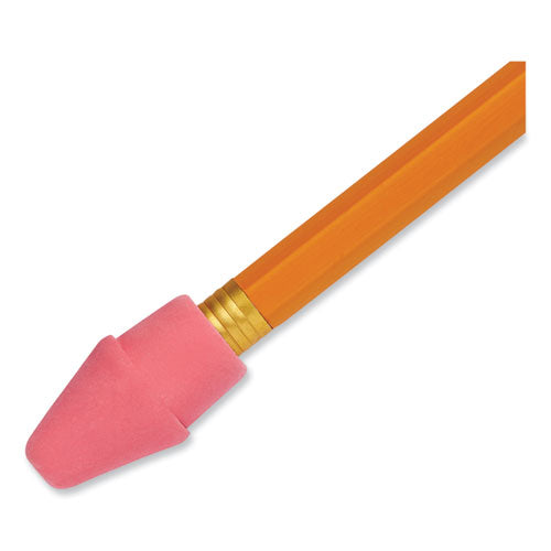 Image of Paper Mate® 73015 Arrowhead Eraser Caps, For Pencil Marks, Pink, 144/box