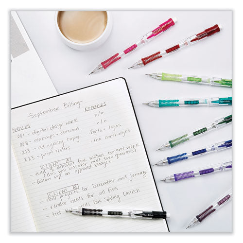Image of Paper Mate® 1759214 Clear Point Mechanical Pencils with Tube of Lead/Erasers, 0.9 mm, HB (#2), Black Lead, Assorted Barrel Colors, 2/Pack