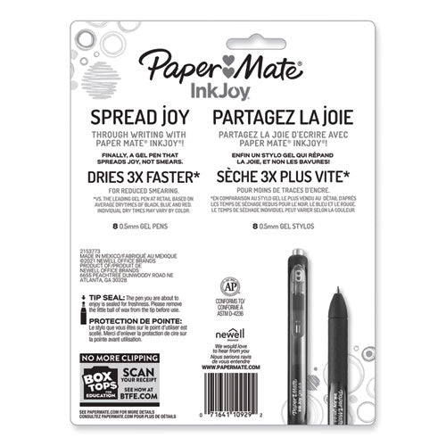 Image of Paper Mate® 1968614 Inkjoy Gel Pen, Retractable, Fine 0.5 Mm, Assorted Ink And Barrel Colors, 8/pack