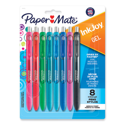 Image of Paper Mate® 1968614 Inkjoy Gel Pen, Retractable, Fine 0.5 Mm, Assorted Ink And Barrel Colors, 8/pack