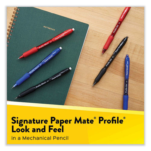 Image of Paper Mate® 2105705 Profile Mechanical Pencils, 0.7 Mm, Hb (#2), Black Lead, Assorted Barrel Colors, 8/pack