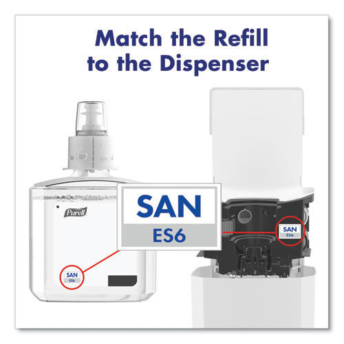 Image of PURELL® 6420-01 Es6 Touch Free Hand Sanitizer Dispenser, 1,200 Ml, 5.25 X 8.56 X 12.13, White