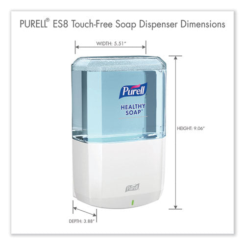 Image of PURELL® 7730-01 Es8 Soap Touch-Free Dispenser, 1,200 Ml, 5.25 X 8.8 X 12.13, White