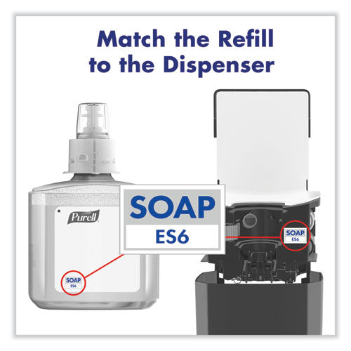 Image of PURELL® 6434-01 Es6 Soap Touch-Free Dispenser, 1,200 Ml, 5.25 X 8.8 X 12.13, Graphite