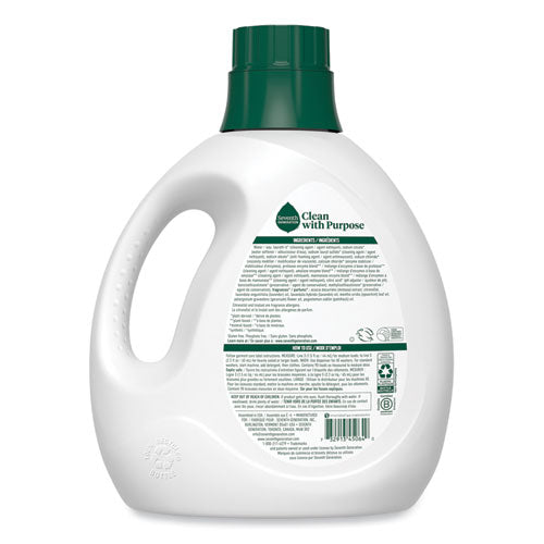 Image of Seventh Generation® 10732913450647 Natural Liquid Laundry Detergent, Fresh Lavender, 135 oz Bottle, 4/Carton