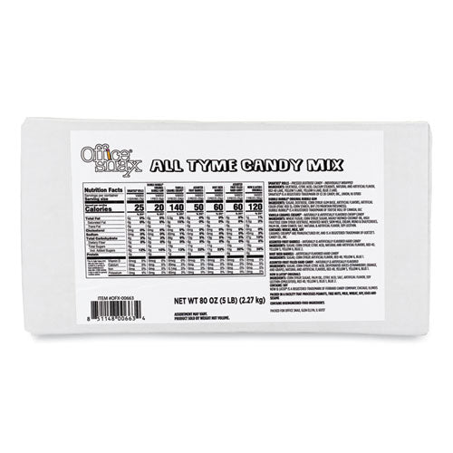 Image of Office Snax® 00663 Candy Assortments, All Tyme Candy Mix, 5 lb Carton