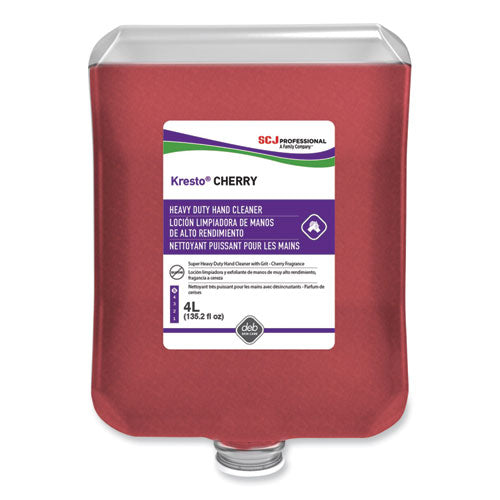 Image of SC Johnson Professional® KCH4LTR Kresto Cherry Heavy Duty Hand Cleaner Refill, Cherry Scent, 4 L, 4/Carton
