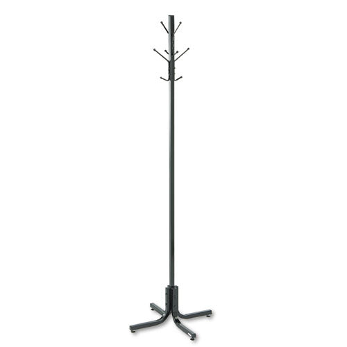 Image of SafcoÂ® Metal Costumer, Four Ball-Tipped Double-Hooks, 21w X 21d X 70h, Black