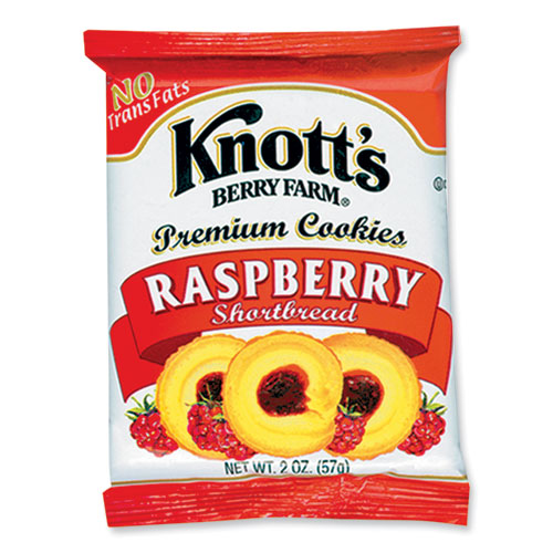 Image of Knott's Berry Farm® BIS59636 Premium Berry Jam Shortbread Cookies, Raspberry, 2 Oz Pack, 36/carton