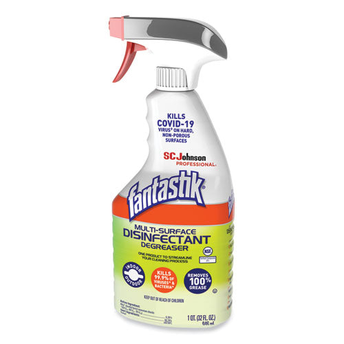 Image of Fantastik® 0005400000328 Multi-Surface Disinfectant Degreaser, Herbal, 32 Oz Spray Bottle