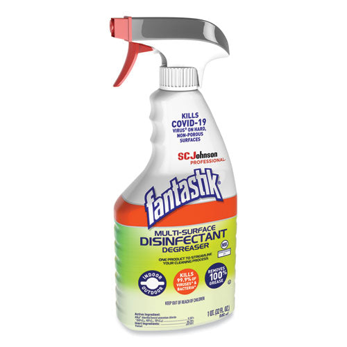 Image of Fantastik® 0005400000328 Multi-Surface Disinfectant Degreaser, Herbal, 32 Oz Spray Bottle