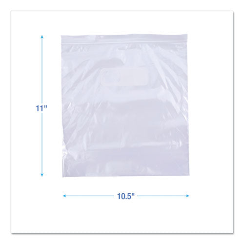 Image of Boardwalk® BWK1GALFZRBAG Reclosable Freezer Storage Bags, 1 gal, 10.5" x 11", Clear, 250/Box