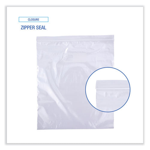 Image of Boardwalk® BWK2GALBAG Reclosable Food Storage Bags, 2 Gallon, 13" x 15", Clear, 100/Box