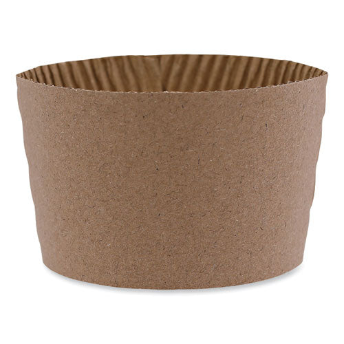 Image of Boardwalk® BWK1020SLEEVE Cup Sleeves, Fits 10 Oz To 20 Oz Hot Cups, Kraft, 1,200/carton