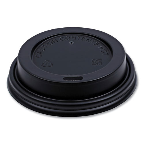Image of Boardwalk® BWKHOTBL8 Hot Cup Lids, Fits 8 oz Hot Cup, Plastic, Black, 1,000/Carton