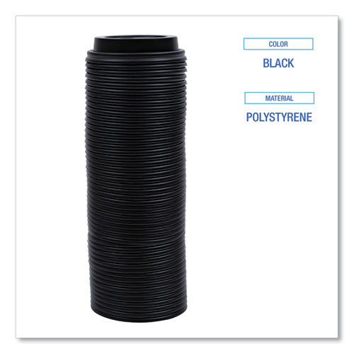 Image of Boardwalk® BWKHOTBL8 Hot Cup Lids, Fits 8 oz Hot Cup, Plastic, Black, 1,000/Carton