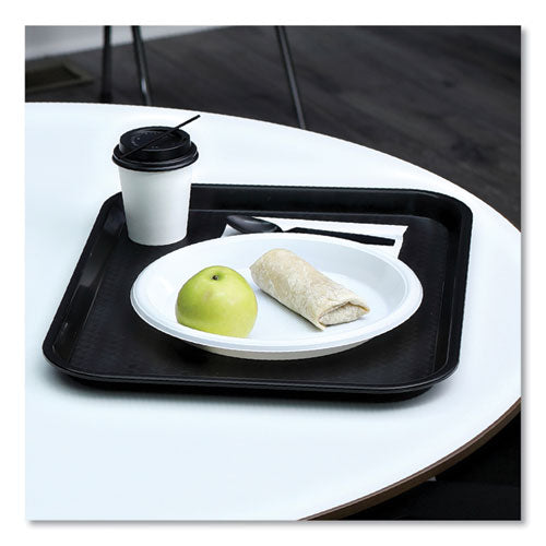 Image of Boardwalk® BWKHOTBL8 Hot Cup Lids, Fits 8 oz Hot Cup, Plastic, Black, 1,000/Carton