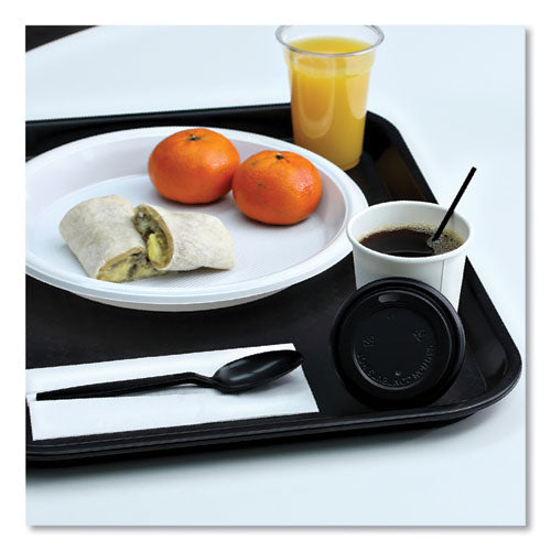 Image of Boardwalk® BWKHOTBL8 Hot Cup Lids, Fits 8 oz Hot Cup, Plastic, Black, 1,000/Carton