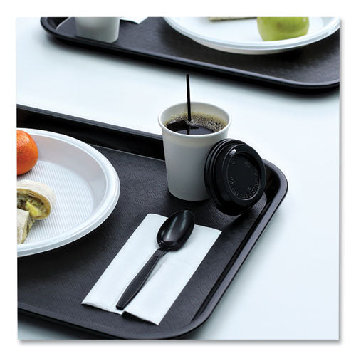 Image of Boardwalk® BWKHOTBL8 Hot Cup Lids, Fits 8 oz Hot Cup, Plastic, Black, 1,000/Carton