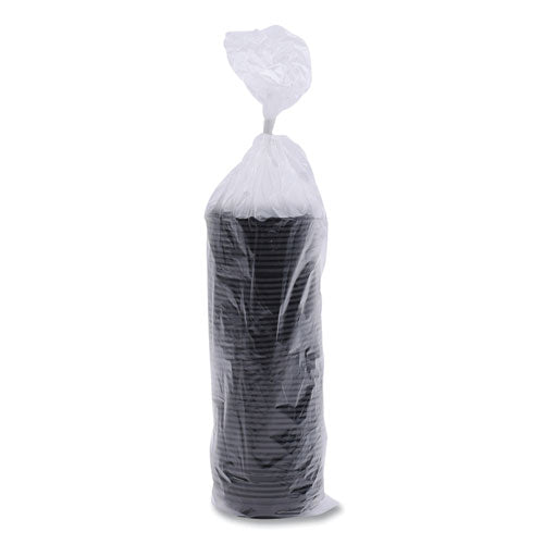Image of Boardwalk® BWKHOTBL1020 Hot Cup Lids, Fits 10 oz to 20 oz Hot Cup, Plastic, Black, 1,000/Carton