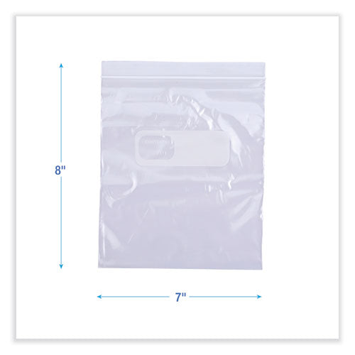 Image of Boardwalk® BWKQUARTBAG Reclosable Food Storage Bags, Quart, 7" x 8", Clear, 500/Box