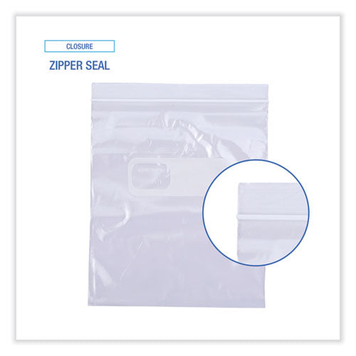 Image of Boardwalk® BWKQUARTBAG Reclosable Food Storage Bags, Quart, 7" x 8", Clear, 500/Box