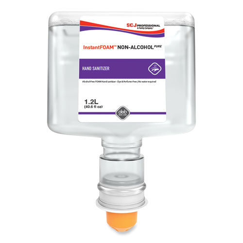 Image of SC Johnson Professional® AFS120TF InstantFOAM Non-Alcohol PURE Hand Sanitizer, 1.2 L Touch Free Refill Cartridge, Unscented, 3/Carton
