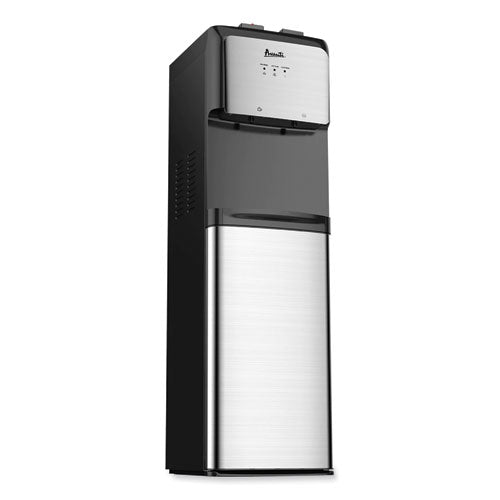 Image of Avanti WDBMC810Q3S Bottom Loading Water Dispenser with UV Light, 3 gal to 5 gal, 12.25 x 14 x 41.25, Black/Stainless Steel