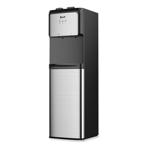 Image of Avanti WDBMC810Q3S Bottom Loading Water Dispenser with UV Light, 3 gal to 5 gal, 12.25 x 14 x 41.25, Black/Stainless Steel