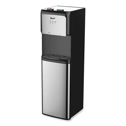 Image of Avanti WDBMC810Q3S Bottom Loading Water Dispenser with UV Light, 3 gal to 5 gal, 12.25 x 14 x 41.25, Black/Stainless Steel
