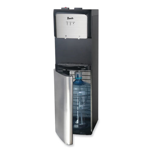 Image of Avanti WDBMC810Q3S Bottom Loading Water Dispenser with UV Light, 3 gal to 5 gal, 12.25 x 14 x 41.25, Black/Stainless Steel