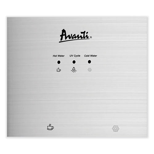Image of Avanti WDBMC810Q3S Bottom Loading Water Dispenser with UV Light, 3 gal to 5 gal, 12.25 x 14 x 41.25, Black/Stainless Steel