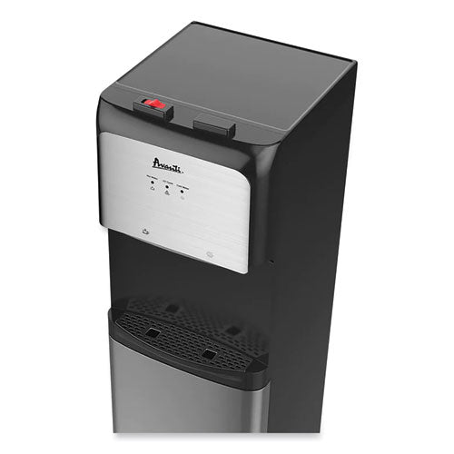 Image of Avanti WDBMC810Q3S Bottom Loading Water Dispenser with UV Light, 3 gal to 5 gal, 12.25 x 14 x 41.25, Black/Stainless Steel