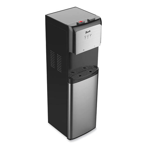 Image of Avanti WDBMC810Q3S Bottom Loading Water Dispenser with UV Light, 3 gal to 5 gal, 12.25 x 14 x 41.25, Black/Stainless Steel