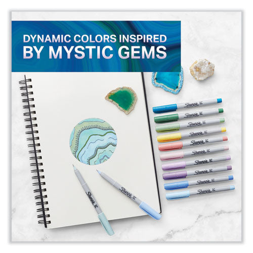 Image of Sharpie® 2136772 Mystic Gems Markers, Ultra-Fine Needle Tip, Assorted, 24/pack