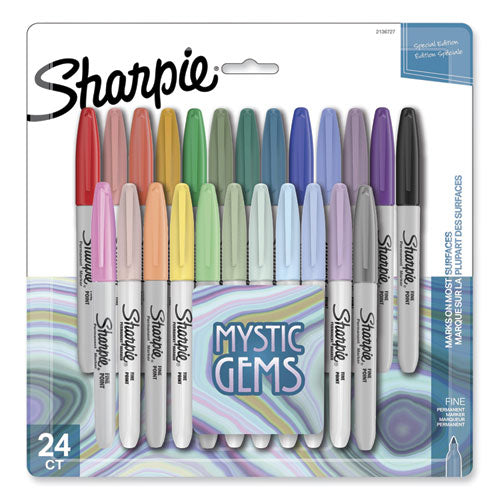 Image of Sharpie® 2136727 Mystic Gems Markers, Fine Bullet Tip, Assorted, 24/pack