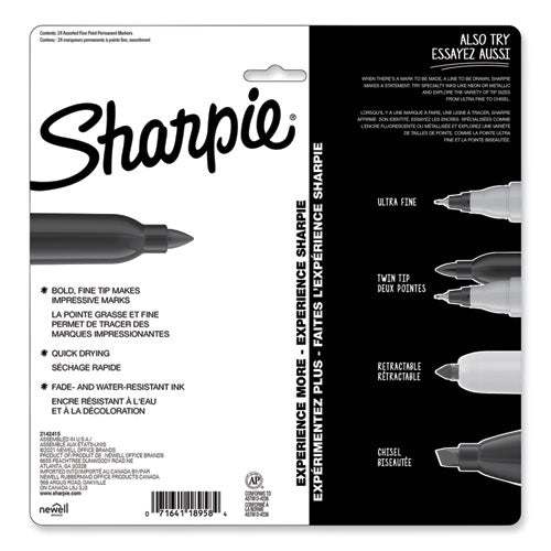 Image of Sharpie® 2136727 Mystic Gems Markers, Fine Bullet Tip, Assorted, 24/pack